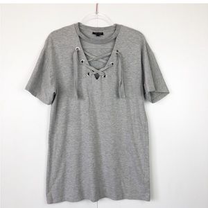Topshop Lace Up Tee